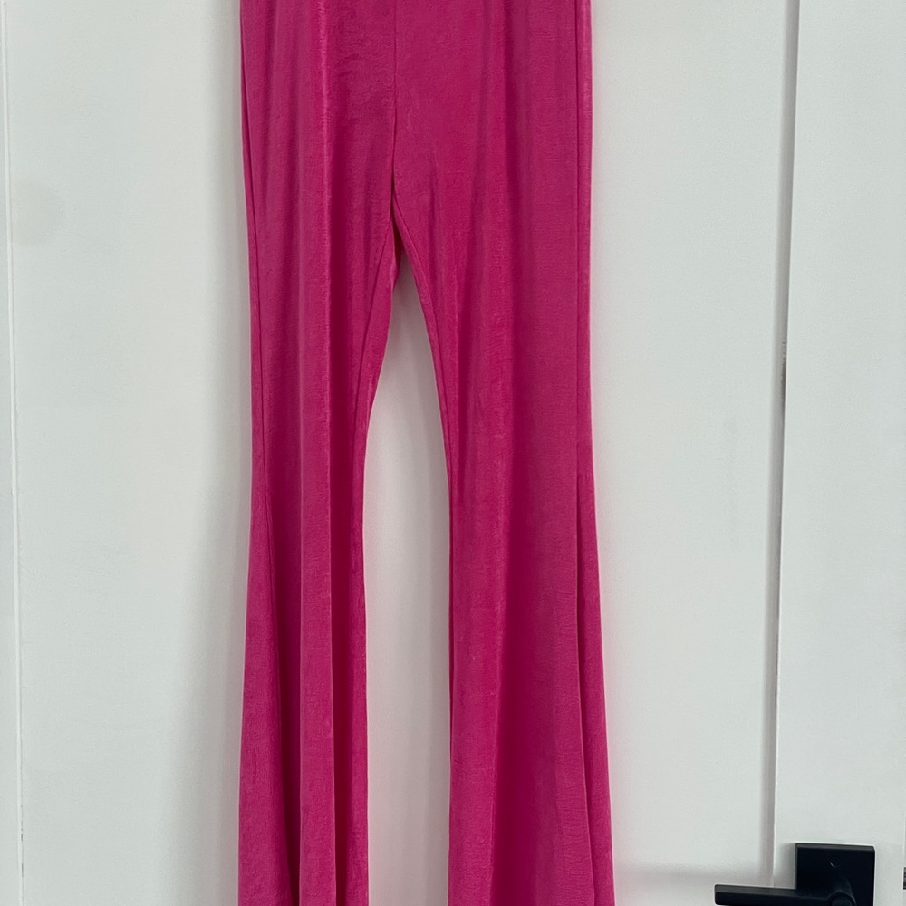 Vibrant Pink Flared Pants